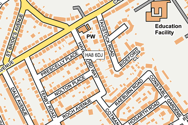 HA8 6DJ map - OS OpenMap – Local (Ordnance Survey) HA8 6DJ map - OS OpenMap – Local (Ordnance Survey)