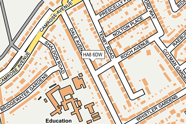 HA8 6DW map - OS OpenMap – Local (Ordnance Survey) HA8 6DW map - OS OpenMap – Local (Ordnance Survey)