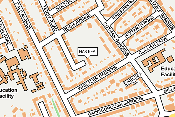 HA8 6FA map - OS OpenMap – Local (Ordnance Survey) HA8 6FA map - OS OpenMap – Local (Ordnance Survey)