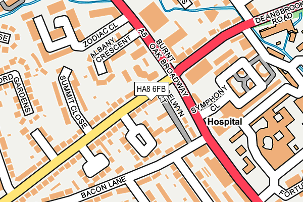 HA8 6FB map - OS OpenMap – Local (Ordnance Survey) HA8 6FB map - OS OpenMap – Local (Ordnance Survey)