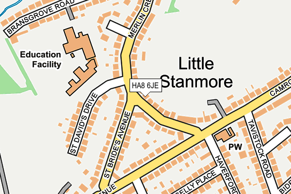 HA8 6JE map - OS OpenMap – Local (Ordnance Survey) HA8 6JE map - OS OpenMap – Local (Ordnance Survey)