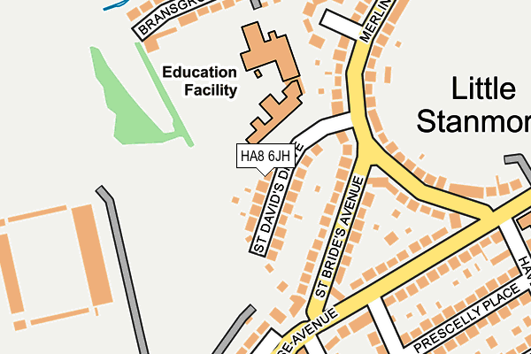 HA8 6JH map - OS OpenMap – Local (Ordnance Survey) HA8 6JH map - OS OpenMap – Local (Ordnance Survey)