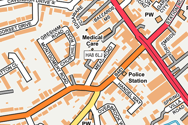HA8 6LJ map - OS OpenMap – Local (Ordnance Survey) HA8 6LJ map - OS OpenMap – Local (Ordnance Survey)
