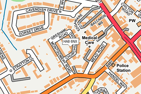HA8 6NX map - OS OpenMap – Local (Ordnance Survey) HA8 6NX map - OS OpenMap – Local (Ordnance Survey)