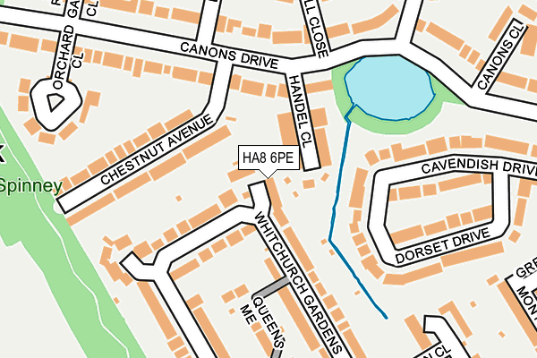 HA8 6PE map - OS OpenMap – Local (Ordnance Survey) HA8 6PE map - OS OpenMap – Local (Ordnance Survey)