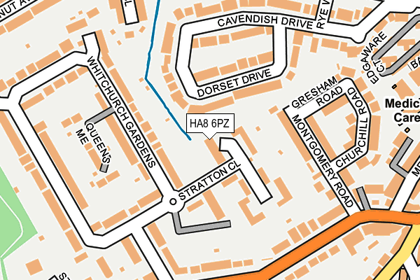 HA8 6PZ map - OS OpenMap – Local (Ordnance Survey) HA8 6PZ map - OS OpenMap – Local (Ordnance Survey)