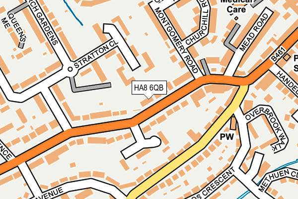 HA8 6QB map - OS OpenMap – Local (Ordnance Survey) HA8 6QB map - OS OpenMap – Local (Ordnance Survey)