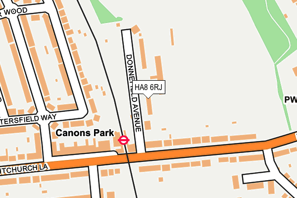 HA8 6RJ map - OS OpenMap – Local (Ordnance Survey)