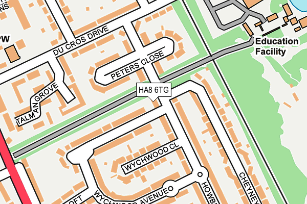 HA8 6TG map - OS OpenMap – Local (Ordnance Survey) HA8 6TG map - OS OpenMap – Local (Ordnance Survey)