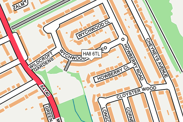 HA8 6TL map - OS OpenMap – Local (Ordnance Survey) HA8 6TL map - OS OpenMap – Local (Ordnance Survey)
