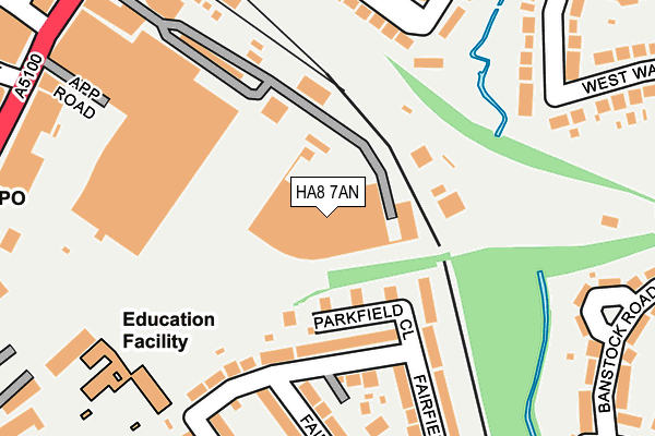HA8 7AN map - OS OpenMap – Local (Ordnance Survey) HA8 7AN map - OS OpenMap – Local (Ordnance Survey)