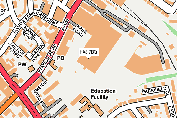 HA8 7BQ map - OS OpenMap – Local (Ordnance Survey) HA8 7BQ map - OS OpenMap – Local (Ordnance Survey)