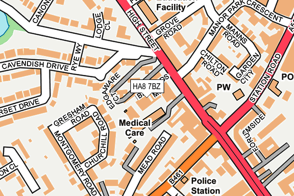 HA8 7BZ map - OS OpenMap – Local (Ordnance Survey) HA8 7BZ map - OS OpenMap – Local (Ordnance Survey)