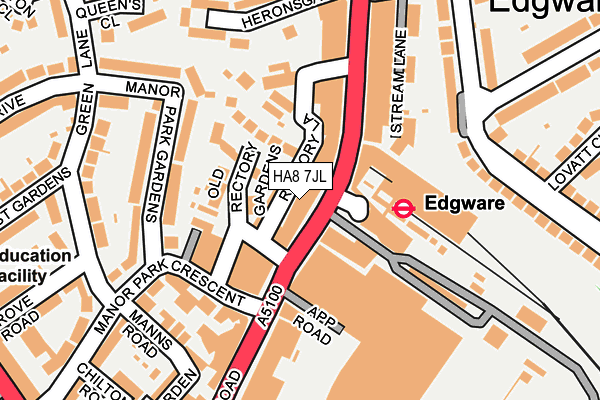 HA8 7JL map - OS OpenMap – Local (Ordnance Survey) HA8 7JL map - OS OpenMap – Local (Ordnance Survey)