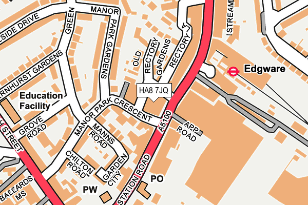 HA8 7JQ map - OS OpenMap – Local (Ordnance Survey) HA8 7JQ map - OS OpenMap – Local (Ordnance Survey)