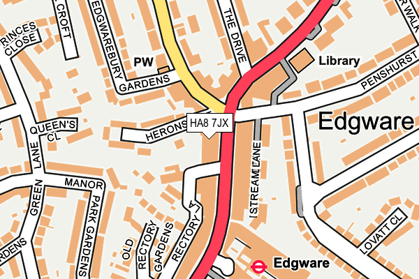 HA8 7JX map - OS OpenMap – Local (Ordnance Survey) HA8 7JX map - OS OpenMap – Local (Ordnance Survey)