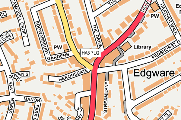 HA8 7LQ map - OS OpenMap – Local (Ordnance Survey) HA8 7LQ map - OS OpenMap – Local (Ordnance Survey)