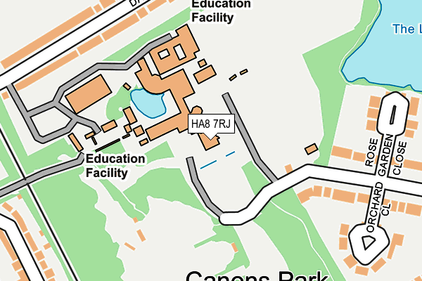 HA8 7RJ map - OS OpenMap – Local (Ordnance Survey) HA8 7RJ map - OS OpenMap – Local (Ordnance Survey)