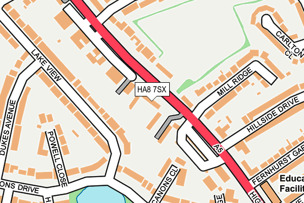 HA8 7SX map - OS OpenMap – Local (Ordnance Survey) HA8 7SX map - OS OpenMap – Local (Ordnance Survey)