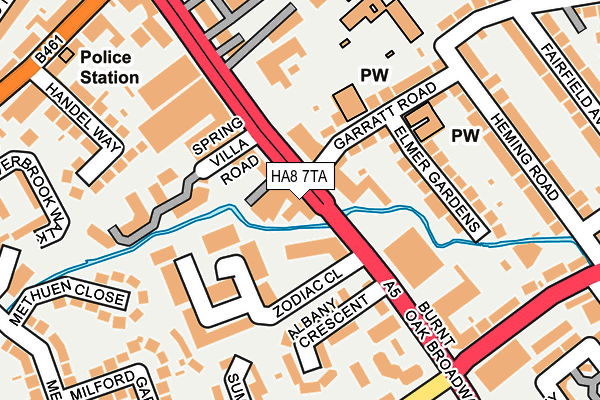 HA8 7TA map - OS OpenMap – Local (Ordnance Survey) HA8 7TA map - OS OpenMap – Local (Ordnance Survey)