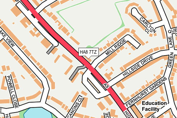 HA8 7TZ map - OS OpenMap – Local (Ordnance Survey) HA8 7TZ map - OS OpenMap – Local (Ordnance Survey)