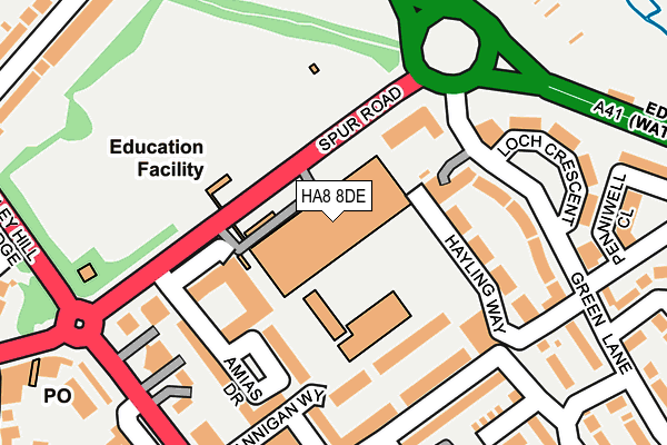 HA8 8DE map - OS OpenMap – Local (Ordnance Survey) HA8 8DE map - OS OpenMap – Local (Ordnance Survey)