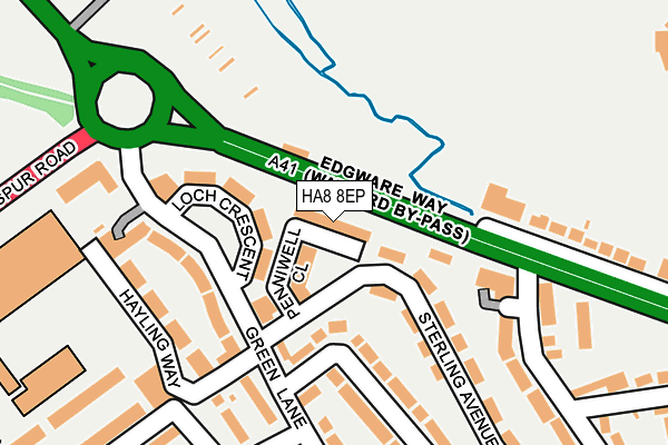 HA8 8EP map - OS OpenMap – Local (Ordnance Survey) HA8 8EP map - OS OpenMap – Local (Ordnance Survey)