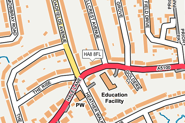 HA8 8FL map - OS OpenMap – Local (Ordnance Survey) HA8 8FL map - OS OpenMap – Local (Ordnance Survey)