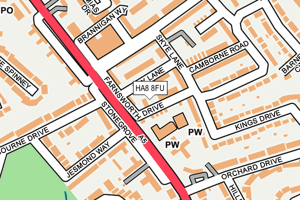 HA8 8FU map - OS OpenMap – Local (Ordnance Survey) HA8 8FU map - OS OpenMap – Local (Ordnance Survey)