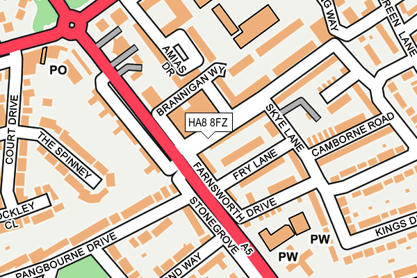 HA8 8FZ map - OS OpenMap – Local (Ordnance Survey) HA8 8FZ map - OS OpenMap – Local (Ordnance Survey)