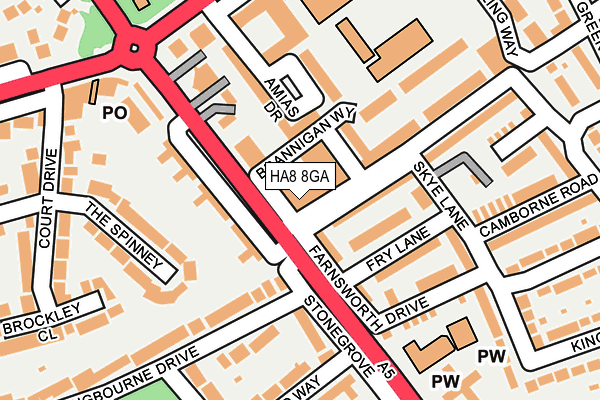 HA8 8GA map - OS OpenMap – Local (Ordnance Survey) HA8 8GA map - OS OpenMap – Local (Ordnance Survey)