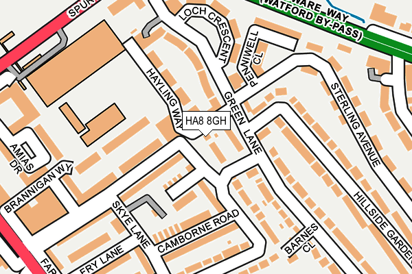 HA8 8GH map - OS OpenMap – Local (Ordnance Survey) HA8 8GH map - OS OpenMap – Local (Ordnance Survey)
