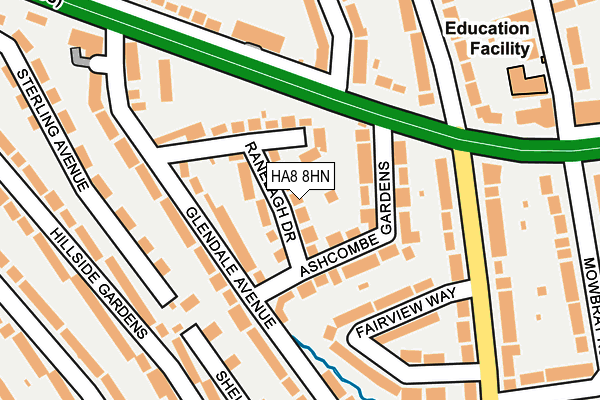 HA8 8HN map - OS OpenMap – Local (Ordnance Survey) HA8 8HN map - OS OpenMap – Local (Ordnance Survey)