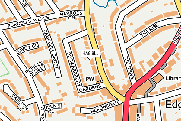 HA8 8LJ map - OS OpenMap – Local (Ordnance Survey) HA8 8LJ map - OS OpenMap – Local (Ordnance Survey)