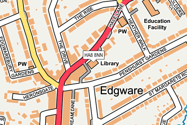 HA8 8NN map - OS OpenMap – Local (Ordnance Survey) HA8 8NN map - OS OpenMap – Local (Ordnance Survey)