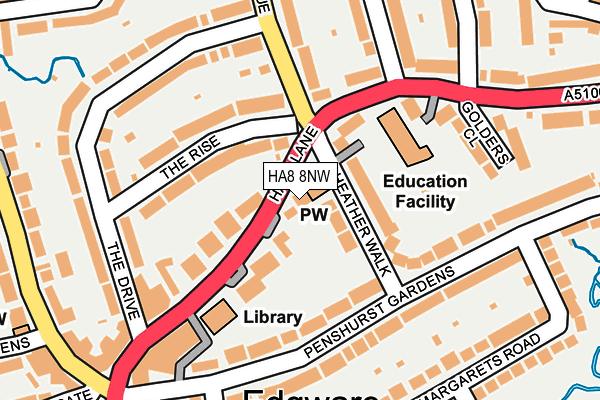 HA8 8NW map - OS OpenMap – Local (Ordnance Survey) HA8 8NW map - OS OpenMap – Local (Ordnance Survey)