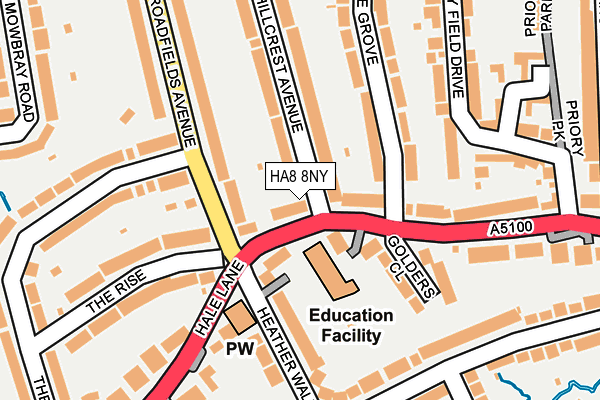 HA8 8NY map - OS OpenMap – Local (Ordnance Survey) HA8 8NY map - OS OpenMap – Local (Ordnance Survey)