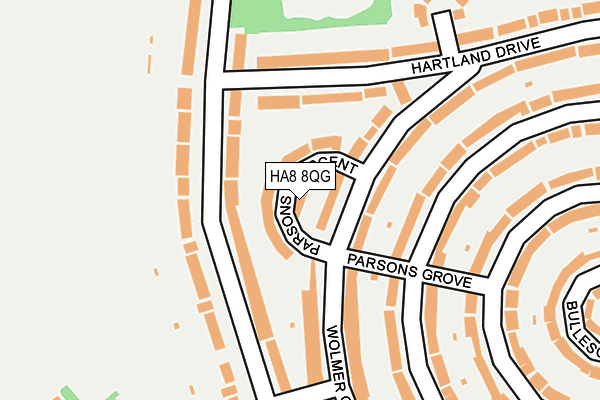 HA8 8QG map - OS OpenMap – Local (Ordnance Survey) HA8 8QG map - OS OpenMap – Local (Ordnance Survey)