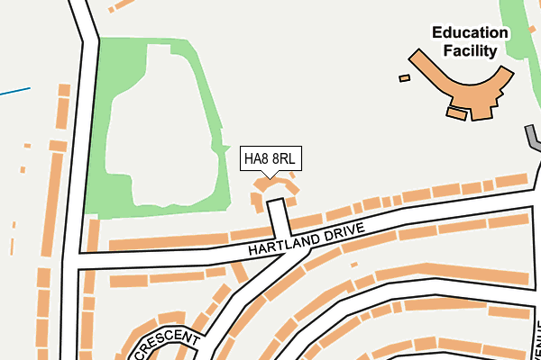 HA8 8RL map - OS OpenMap – Local (Ordnance Survey) HA8 8RL map - OS OpenMap – Local (Ordnance Survey)