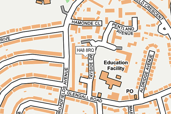 HA8 8RQ map - OS OpenMap – Local (Ordnance Survey) HA8 8RQ map - OS OpenMap – Local (Ordnance Survey)