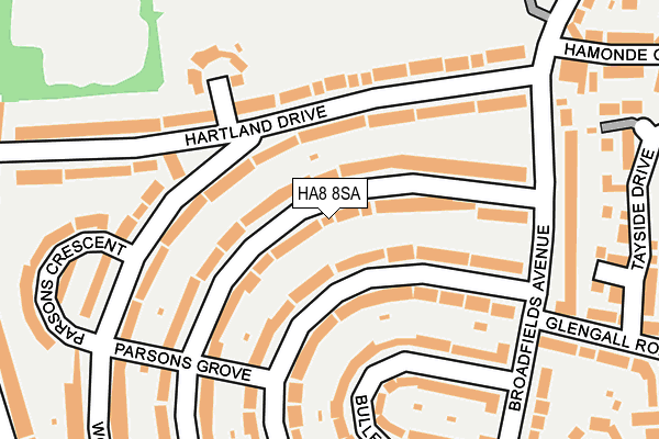 HA8 8SA map - OS OpenMap – Local (Ordnance Survey) HA8 8SA map - OS OpenMap – Local (Ordnance Survey)