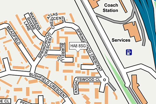 HA8 8SG map - OS OpenMap – Local (Ordnance Survey) HA8 8SG map - OS OpenMap – Local (Ordnance Survey)