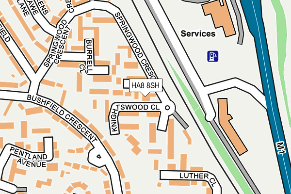 HA8 8SH map - OS OpenMap – Local (Ordnance Survey) HA8 8SH map - OS OpenMap – Local (Ordnance Survey)