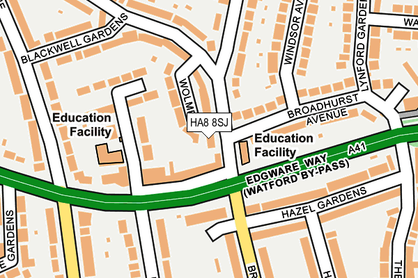 HA8 8SJ map - OS OpenMap – Local (Ordnance Survey) HA8 8SJ map - OS OpenMap – Local (Ordnance Survey)