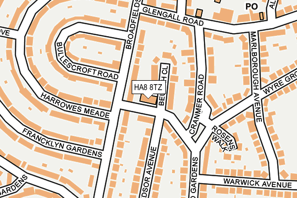 HA8 8TZ map - OS OpenMap – Local (Ordnance Survey) HA8 8TZ map - OS OpenMap – Local (Ordnance Survey)