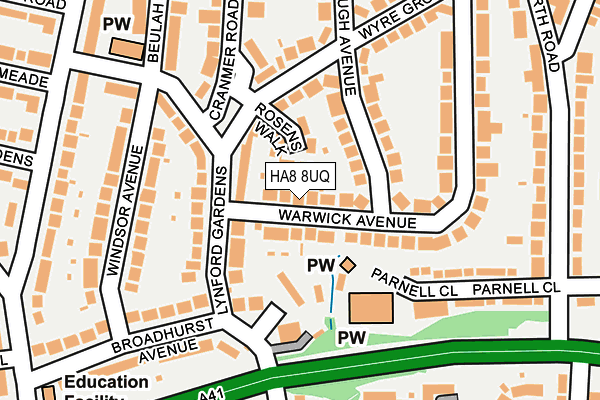 HA8 8UQ map - OS OpenMap – Local (Ordnance Survey) HA8 8UQ map - OS OpenMap – Local (Ordnance Survey)