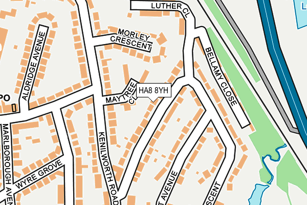 HA8 8YH map - OS OpenMap – Local (Ordnance Survey) HA8 8YH map - OS OpenMap – Local (Ordnance Survey)