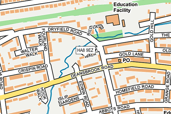 HA8 9EZ map - OS OpenMap – Local (Ordnance Survey)