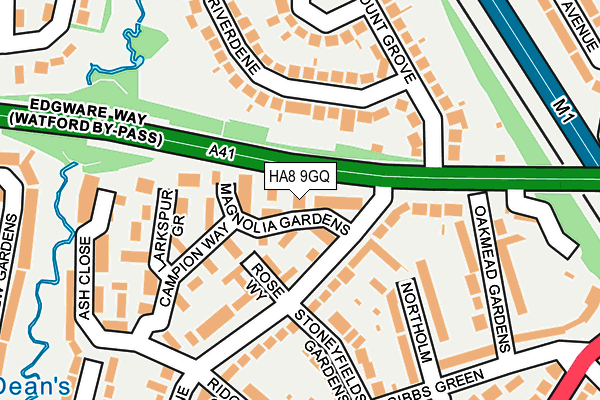 HA8 9GQ map - OS OpenMap – Local (Ordnance Survey) HA8 9GQ map - OS OpenMap – Local (Ordnance Survey)