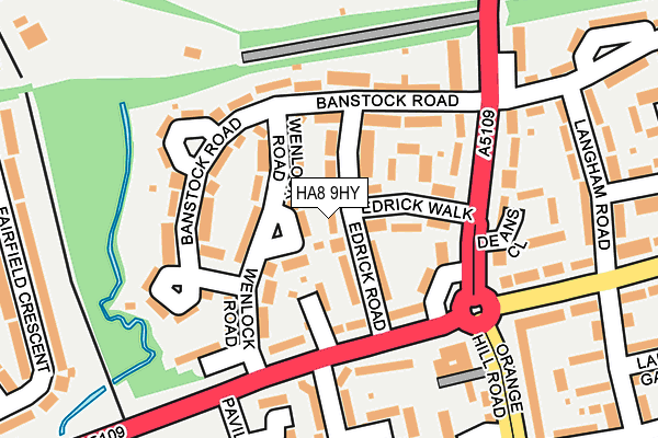 HA8 9HY map - OS OpenMap – Local (Ordnance Survey) HA8 9HY map - OS OpenMap – Local (Ordnance Survey)